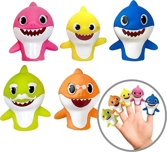 Nickelodeon Baby Shark 5-Piece Finger Puppet Set – Bath & Play Toys - Urbizia