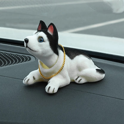 Nodding Dog Figurine – Cute Resin Car & Table Ornament