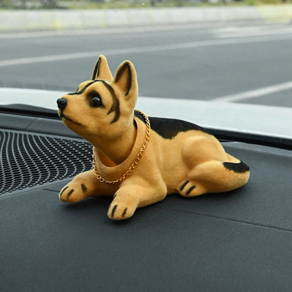 Nodding Dog Figurine – Cute Resin Car & Table Ornament