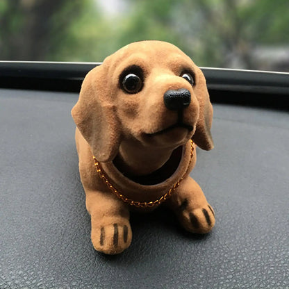 Nodding Dog Figurine – Cute Resin Car & Table Ornament
