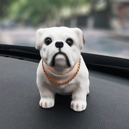 Nodding Dog Figurine – Cute Resin Car & Table Ornament