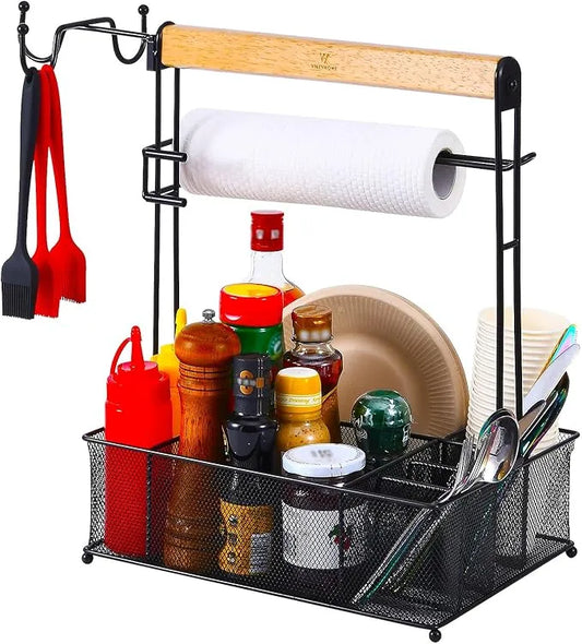 Outdoor Grill Caddy with Hooks & Towel Holder - Urbizia