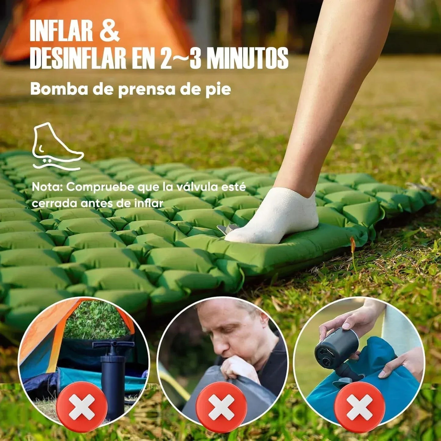 Outdoor Double Sleeping Pad – Ultralight Inflatable Mat