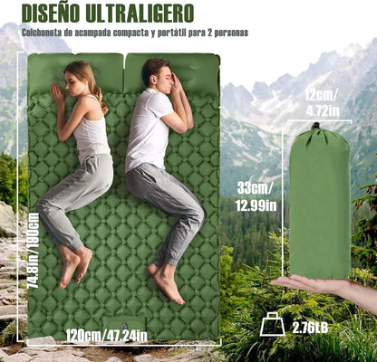 Outdoor Double Sleeping Pad – Ultralight Inflatable Mat