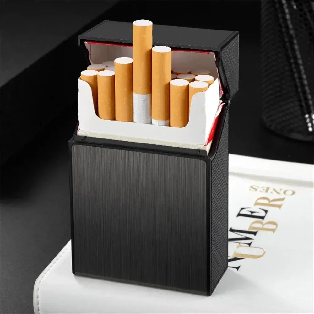 Portable Metal Cigarette Case – 20pcs Capacity Tobacco Storage Box - Urbizia