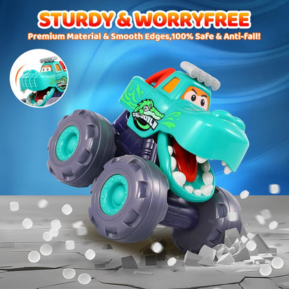 Pull Back Monster Truck Cars – Toddler Toy Vehicles for Boys Ages 1–3 - Urbizia