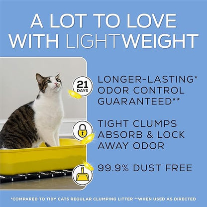 Purina Tidy Cats Lightweight Free & Clean Unscented Clumping Cat Litter – Multi-Cat, 99.9% Dust-Free, 17 lb Box - Urbizia