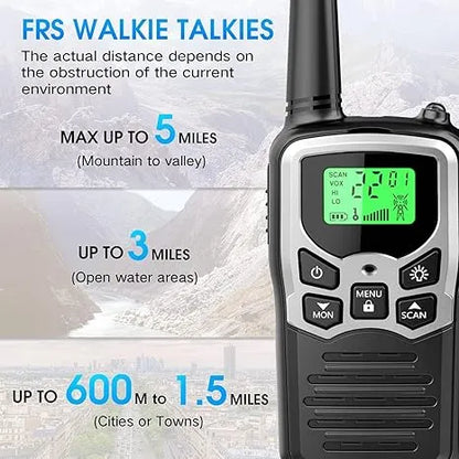 MOICO Long Range Walkie Talkies (2 Pack)