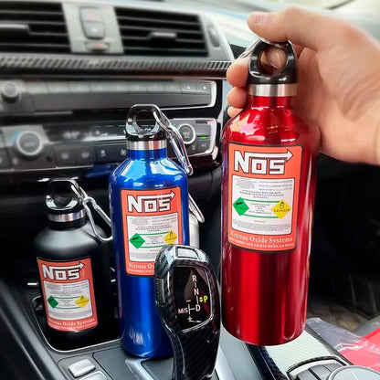 NOS water bottle motorcycles car insulation cup 500ML stainless racing style car interior decoration accessories nos thermos cup
