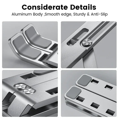 Adjustable Aluminum Laptop Stand Foldable Non-Slip Holder