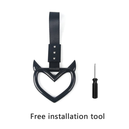 JDM Auto Accessories Cat Tsurikawa Ring Handle Hand Strap Loops Bumper Bus Car Drift Charm Warning Tag