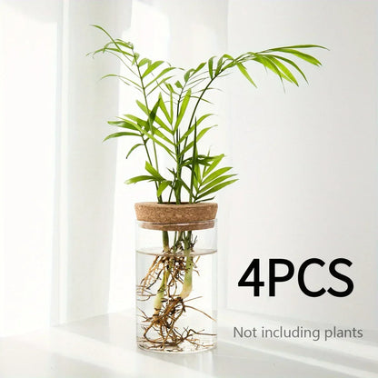1pc, Hydroponics Plants Desktop Glass Planter Vase For Home Decoration, Plant Propagation Station Bud Vase, Desktop Hydroponics - Urbizia