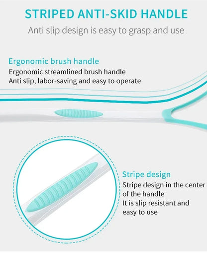 Tongue Scraper Cleaner for Adult Kid,Tongue Brush for Fresh Breath Dental Eliminate Bad Breath in Seconds Oral Care Tool - Urbizia