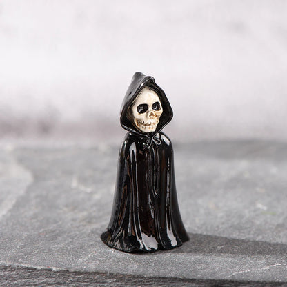 Miniature Halloween Resin Figurines – 3D Horror Raven, Tombstone, Ghost & Skull Ornaments