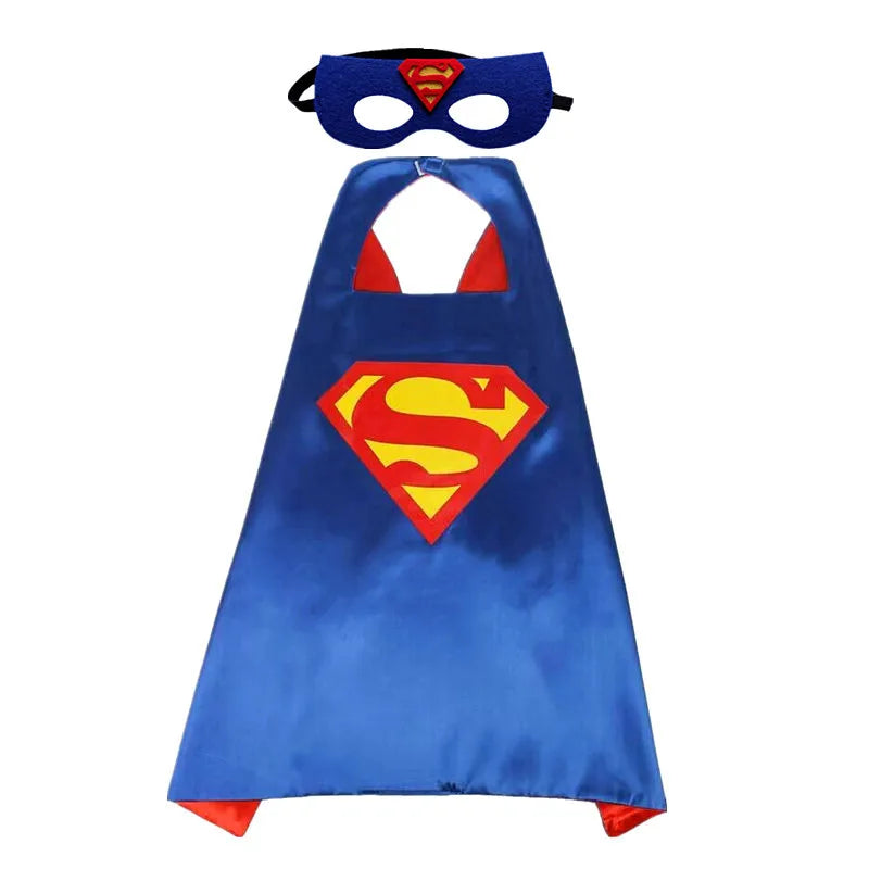MINISO Superhero Cape – Cartoon Anime Cosplay Costume with Mask for Kids Halloween Birthday Gift