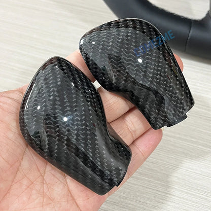 Carbon Fiber DSG Gear Knob Cover Shifter Trim for VW Golf 7 GTI R Tiguan Passat B7 B8 CC R20 Scirocco Jetta MK6 GLI Interior