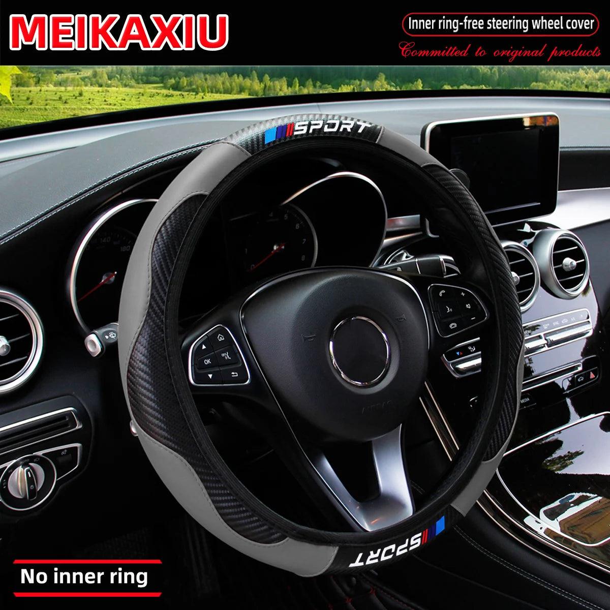All-Season Carbon Fiber Sport Steering Wheel Cover