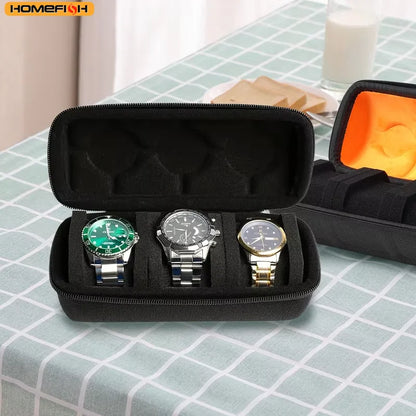 Travel Case for Watch with 3 Slots Rigid High-Quality Watch Storage Organizer Protective Box for Jewelry And Accessories