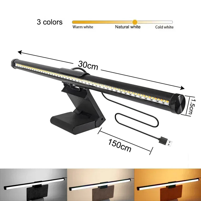 30CM CCT LED Computer Screen Hanging Light Bar Atmosphere Lamp for Work Study Read Gaming Dimming Lighting Monitor Light Bar - Urbizia