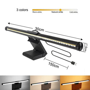 30CM CCT LED Computer Screen Hanging Light Bar Atmosphere Lamp for Work Study Read Gaming Dimming Lighting Monitor Light Bar - Urbizia