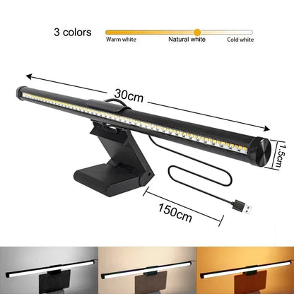 30CM CCT LED Computer Screen Hanging Light Bar Atmosphere Lamp for Work Study Read Gaming Dimming Lighting Monitor Light Bar - Urbizia