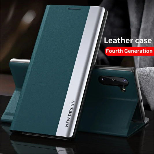Flip Leather Bracket Case for Samsung Galaxy
