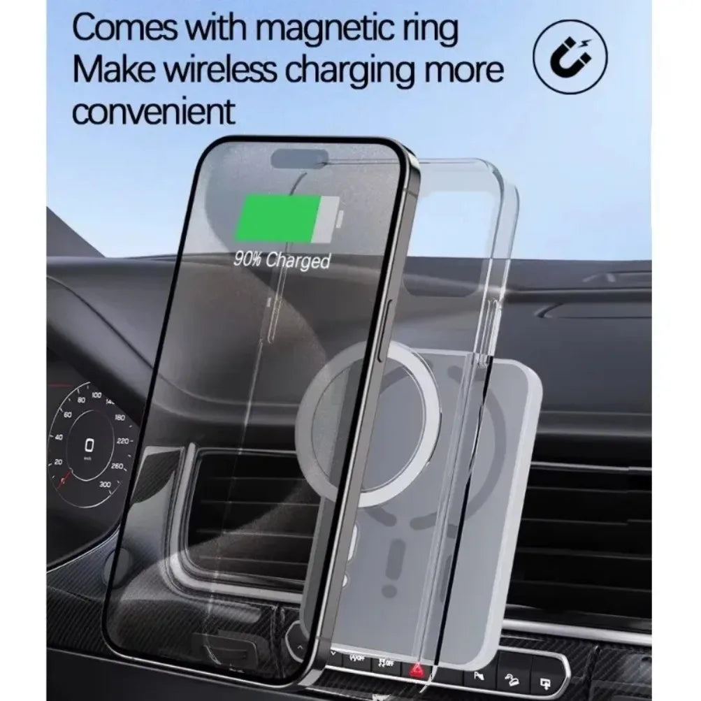 30W Car Magnetic Wireless Charger Air Vent GPS Phone Holder Stand For Magsafe iPhone 17 16 15 14 13 12 Pro Max Fast Charging
