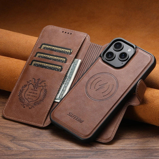 PU Leather Wallet Flip Case with Card Holder for iPhone