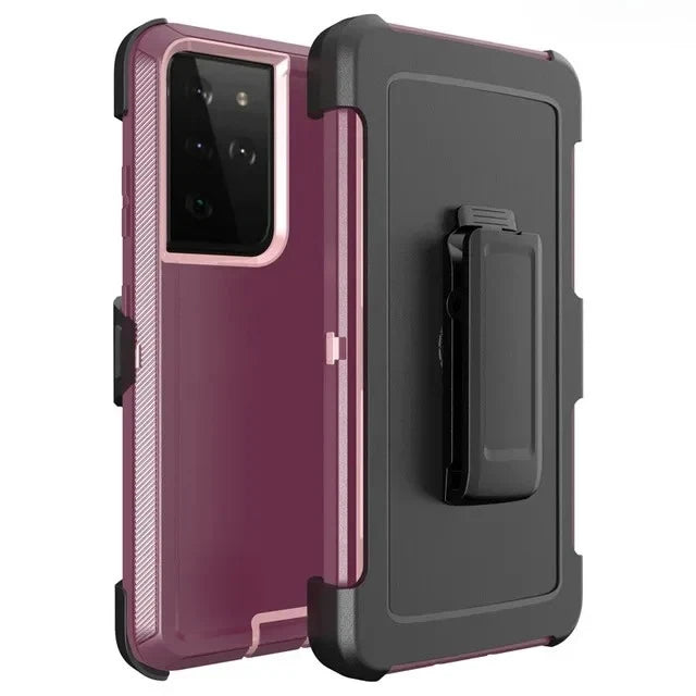 3-in-1 Military Armor Shockproof Phone Case For Samsung S26 S26 Plus S26 Ultra Otter Case Box Belt Clip Protective Cover