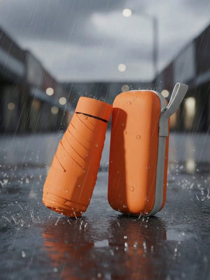 1pc Mini Folding Umbrella, Pocket-Sized Waterproof Portable Travel Umbrella, Sunshade Umbrella, Women's UV Protection Umbrella, 2-In-1 Mini Six-Fold Ultra-Light Portable Umbrella, Mini Travel Umbrella, Sunny & Rainy Dual-Use
