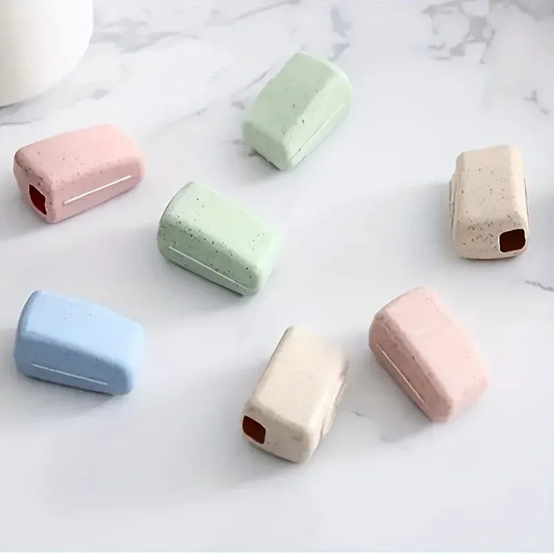 4pcs toothbrush head cover, travel portable toothbrush box, toothbrush protective cover, toothbrush box - Urbizia