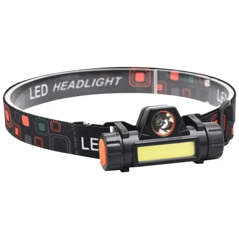 Outdoor Headlights with Long Battery Life and Strong Light LED Night Fishing Charging Head Mounted Magnetic Flashlight - Urbizia