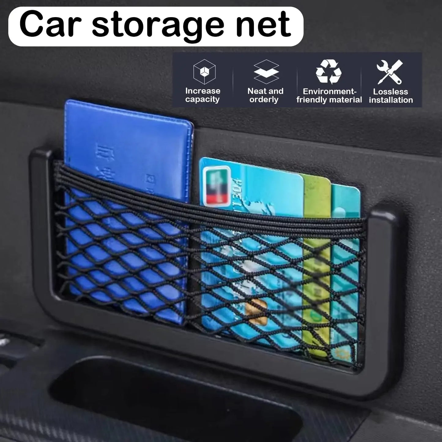 Cargo Mesh Nets Elastic Cargo Storage Shelf Car Mesh Pocket Cargo Tissue Purse Holder for Caravan Motorhome Boat Camping Vehicle - Urbizia