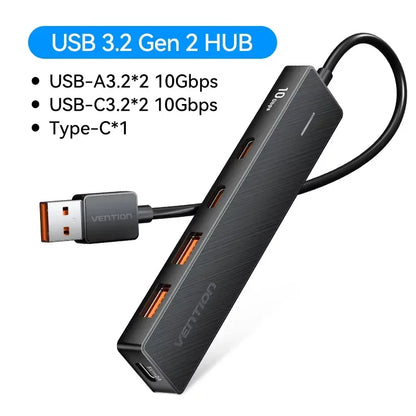 5-in-1 USB-C Hub 10Gbps High-Speed Multiport Adapter