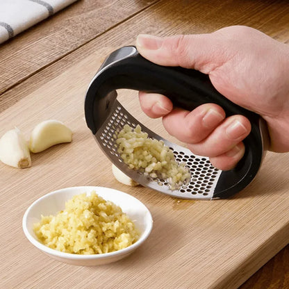 Garlic Press and Mincer, Heavy Duty Stainless Steel with Soft Handle, Effortless Garlic Crusher for Minced Garlic and Paste