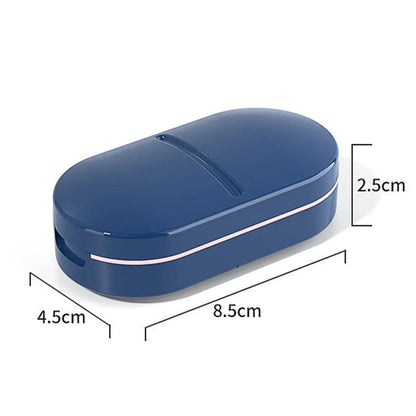 Portable Medicine Pill Box with Tablet Cutter & Divider - Urbizia