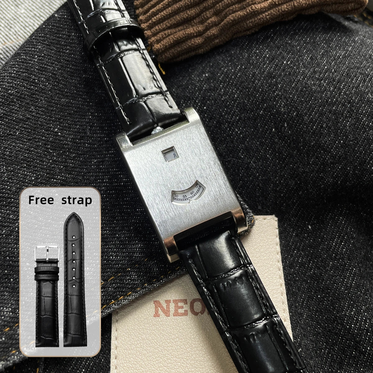 CILOA Men Square High Quality Men's Tank Watch Luxury Men's Watches Man Automatic Mechanical Men Steeldive Man Elegant Gift