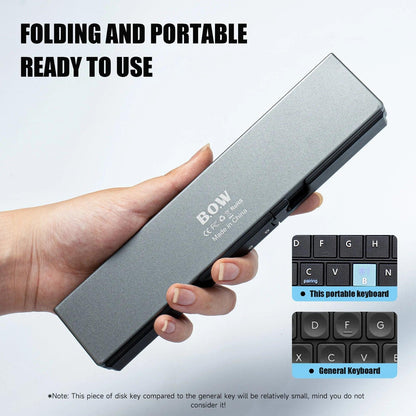 Foldable Bluetooth Keyboard with Magnetic Stand Portable Wireless Keyboard for iPad iPhone Samsung Tablet Rechargeable