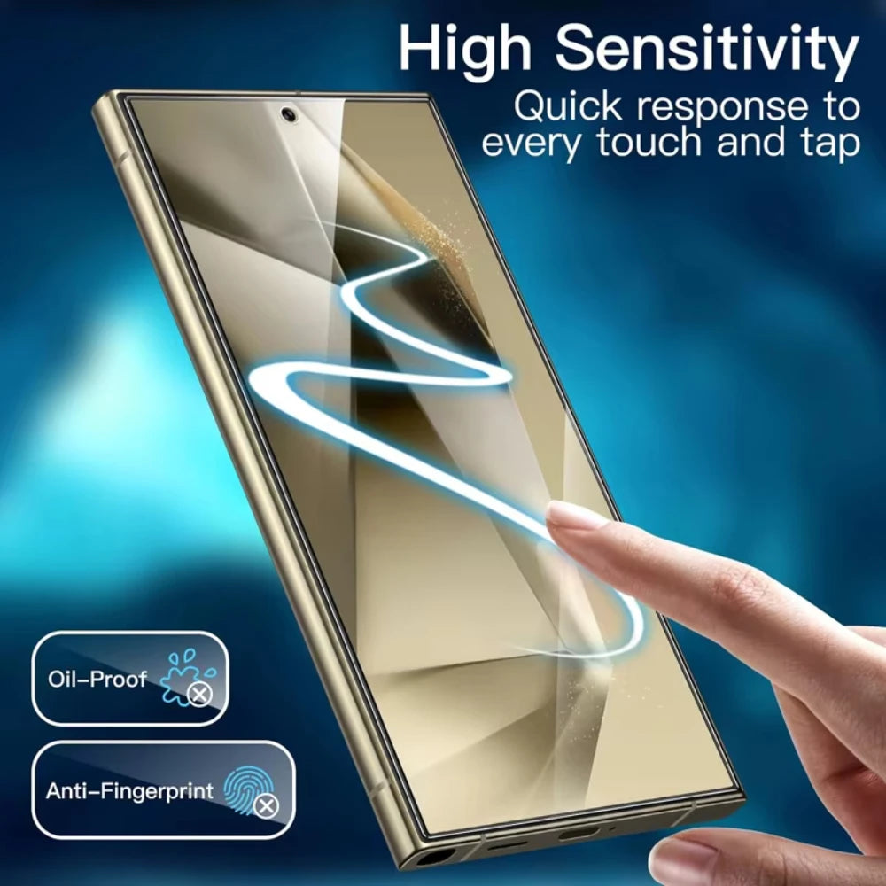 NNBILI 4PCS Full Cover Tempered Glass for Samsung Galaxy S26 S25 Ultra S24 25 Plus S22 S21 S23 Protective Screen Protector Film
