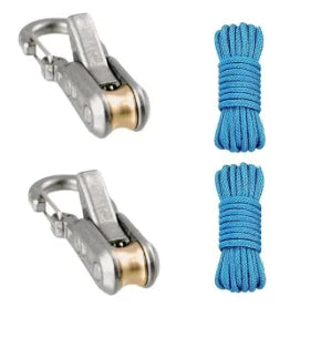 Rope Tying Tool And Tensioner with Roller Tensioner,  Heavy-Duty Retractable Buckle with Accessory Rope, Suitable for Camping