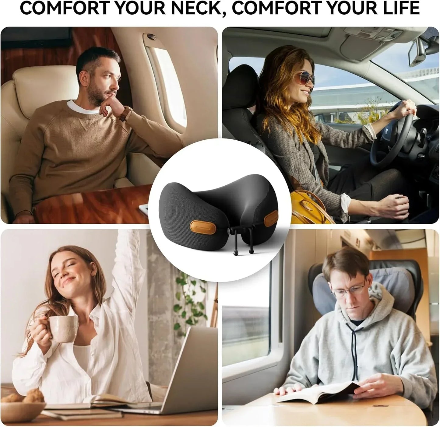 Memory Foam Car Pillows Soft Neck Support Travel U Shaped for Airplane Or Office Home Comfort Neckrest Pad Cervical Automobile