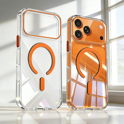 Transparent Thin PC For Magsafe Magnetic Case for iPhone 17 16 15 14 13 Pro Max Plus Air 16e Clear CandyColor Shockproof Cover