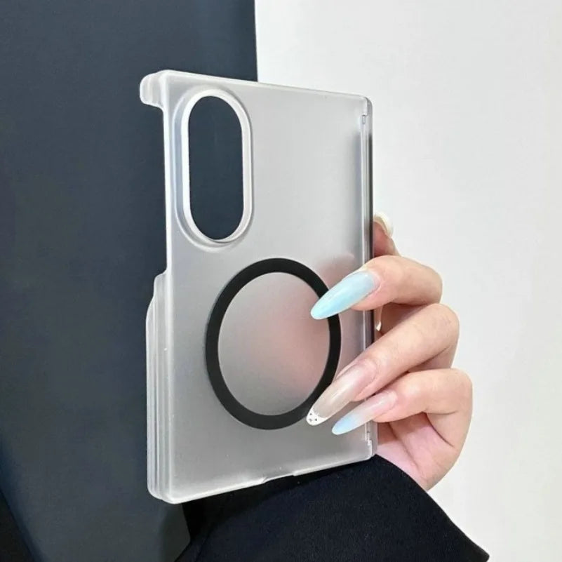 Luxury Hinge Protect Matte Frosted Semi-Transparent for Magsafe Case For Samsung Z Fold 8 Ultra Fold8 Wide Galaxy Z Fold 6 7