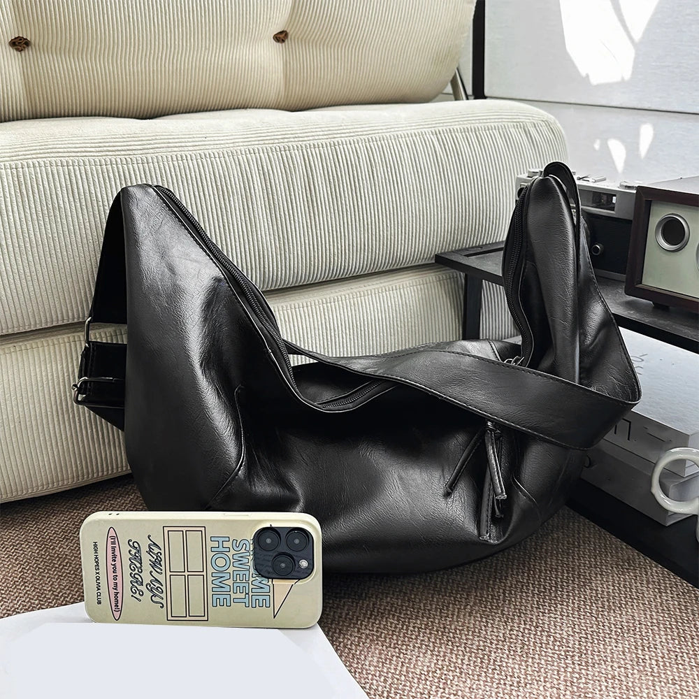Men's Casual PU Leather Crossbody Waist Bag