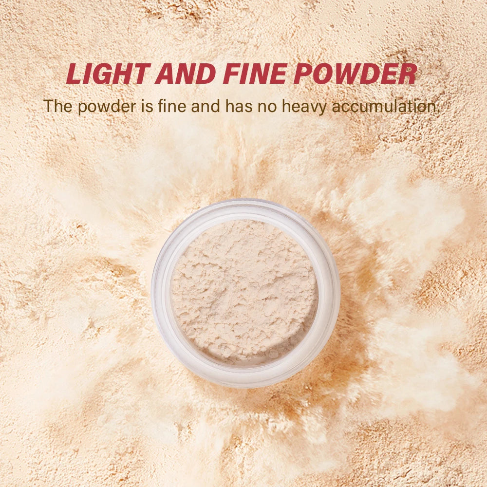 Setting Powder long-Lasting Matte Pink Finish Oil Control Makeup Fixation Removal Pore Modification Setting Cosmetics one size