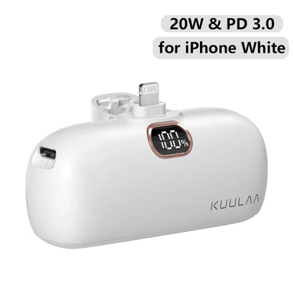 KUULAA 5000mAh Mini Power Bank 20W PD Fast Charging