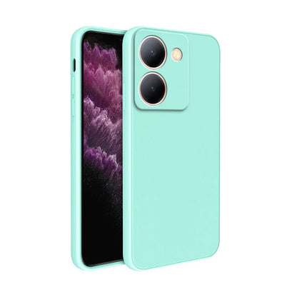 Pure Candy Phone Cover for VIVO Y36 Y27 Y78 4G 5G Luxury Shockproof Original Liquid Silicone Internal Flocking Soft Case Housing