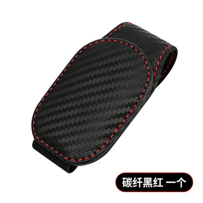 Magnetic Leather Eyeglass Hanger Clip Universal Car Sunglasses Holder Magnetic Eyeglass Hanger Clip For Cars Ticket Card Clip