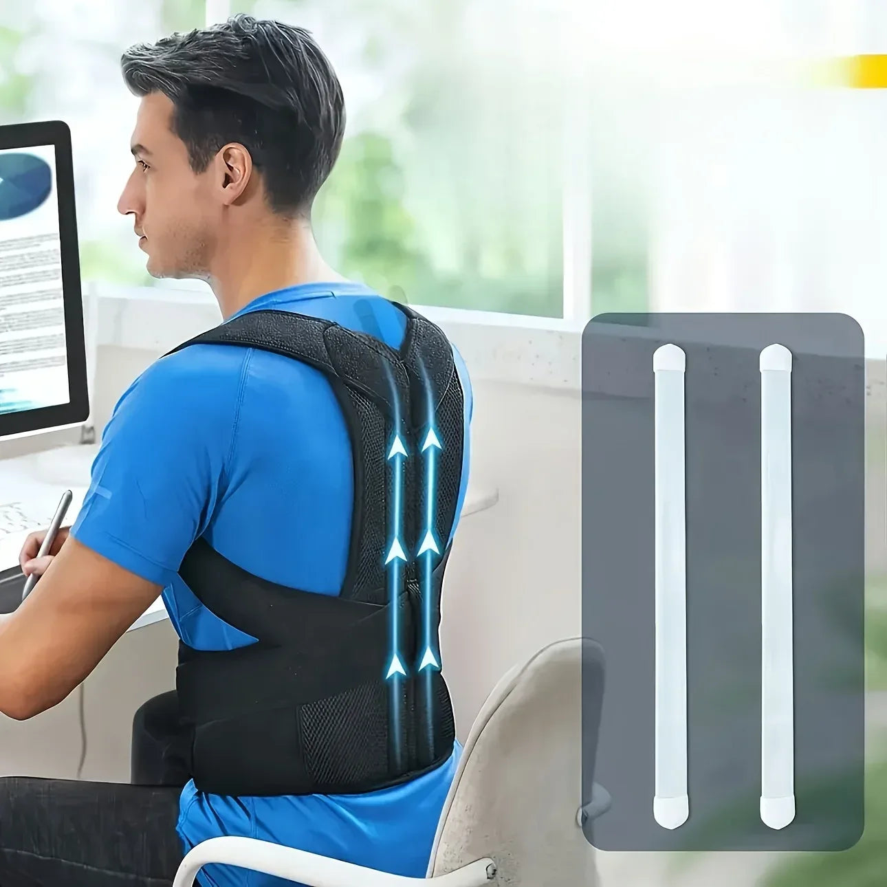 Back Support Posture Improver for Men And Women Lumbar Support Enhancer Improves Posture Comfortable Back Straightener