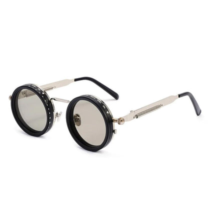 ND9 Anti-UV Sunglasses Round 9 Level Dimming Adjustable Dimming Sunglasses Retro with Glasse Case Outdoor Eyewear Fishing